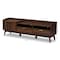Baxton Studio Lena Mid-Century Walnut Brown Finished 2-Drawer Wood TV Stand 157-9779 - alternate 8